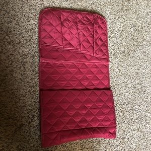 NEW-OvertheArm Chair/Sofa Organizer-Burgundy-Quilt